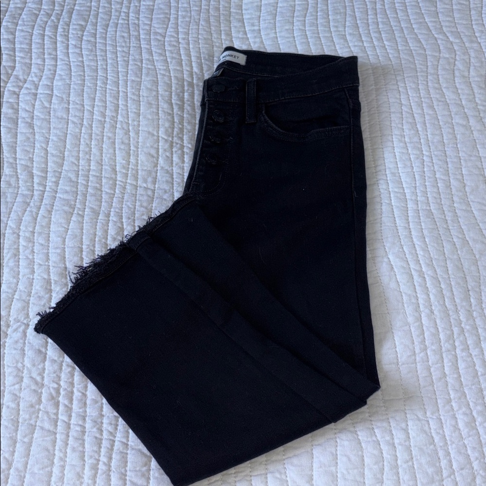 Flying Monkey Black Button-Fly Denim - image 7